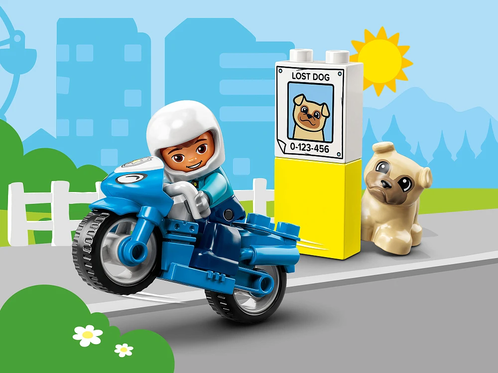 Конструктор LEGO DUPLO Полицейский мотоцикл [10967]