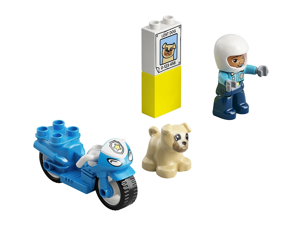 Конструктор LEGO DUPLO Полицейский мотоцикл [10967]