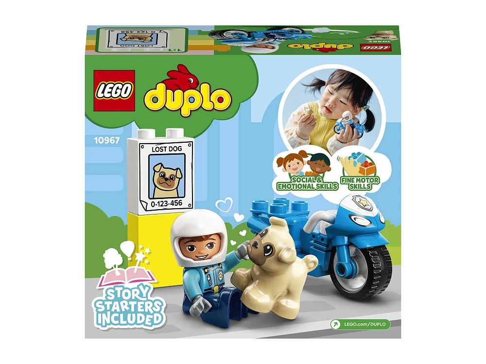 Конструктор LEGO DUPLO Полицейский мотоцикл [10967]